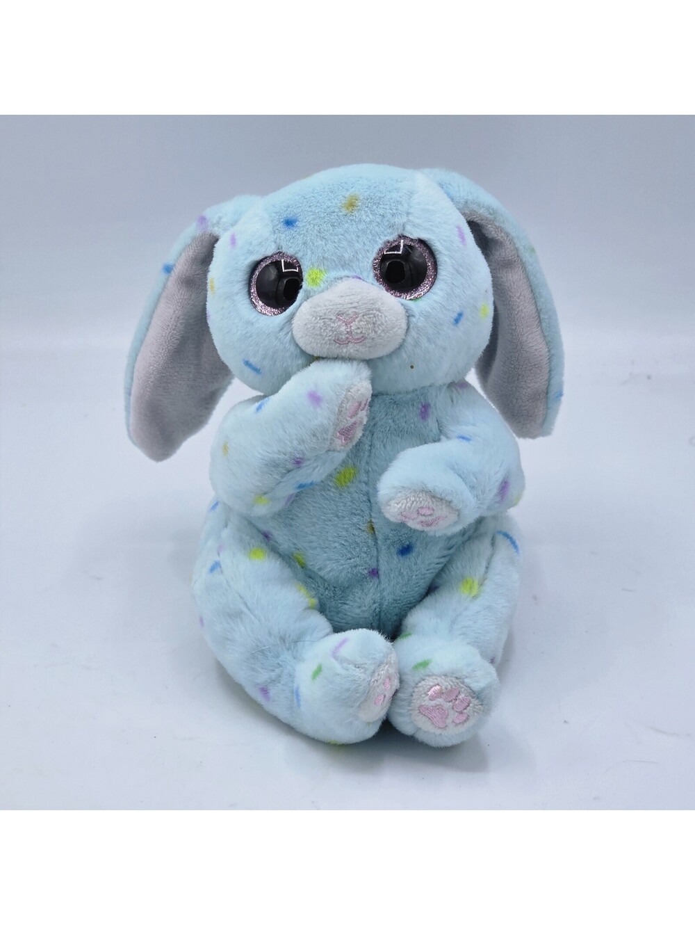 Ty Beanie  Bellies SKIPPY the Blue Easter Bunny Rabbit 6"